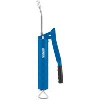 Blue Draper grease gun, 500cc capacity, with black handle and silver nozzle.