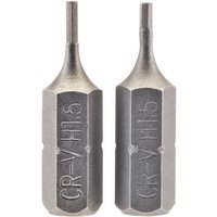 Draper Hexagonal Insert Bit 1.5mm 1/4" Hex 25mm Long (Pack of 2) - image 3
