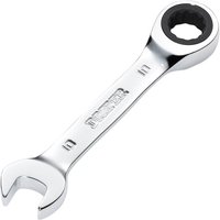 Silver Draper Hi-Torq® 10mm stubby ratchet combination spanner with open-end and ratcheting box-end.