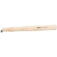 Draper Hickory hammer shaft, 305mm, light wood finish, with metal wedge at one end, branded logo on the side.
