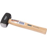 Draper club hammer with black metal head and natural hickory wood shaft, 1kg/2.2lb weight.