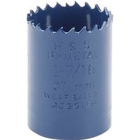 Blue Draper HSS bi-metal holesaw blade, 37mm diameter, with sharp teeth and engraved specifications.