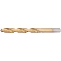 Draper HSS titanium drill bit, 8.5mm, gold finish with spiral flutes and silver shank.