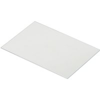 Clear rectangular Draper inside PC lens for welding helmet, Stock No. 02512, with smooth edges and transparent surface.