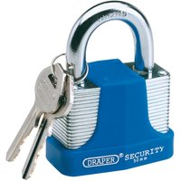 Draper 50mm Laminated Steel Padlock with 2 Keys - image 4