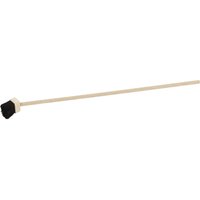 Long-handled tar brush with a wooden handle and black bristles by Draper.
