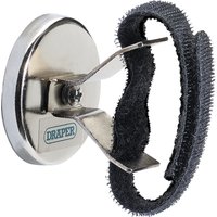 Draper Magnetic Hook and Loop Holder with silver metal base and black adjustable strap.