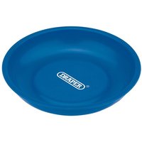 Blue Draper magnetic parts bowl with logo in center, round shape, smooth surface.