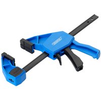 Blue Draper Medium Duty Bar Clamp with black metal bar and ergonomic handle.