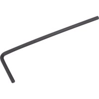 Black Draper 1.5mm metric hexagon key with L-shaped design and smooth finish.