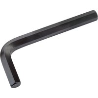 Black Draper 19mm metric hexagon key with L-shaped design and smooth finish.