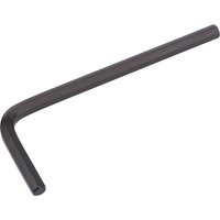 Black Draper 4.0mm metric hexagon key with L-shaped design and smooth finish.
