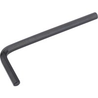 Black Draper metric hexagon key, 5.0mm, L-shaped with smooth finish and angled short arm.