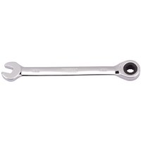 Silver Draper 6mm metric ratcheting combination spanner with open-end and ratchet ring on opposite sides