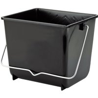 Black Draper Mini Paint Scuttle, 5L, with metal handle and textured interior for paint roller use.