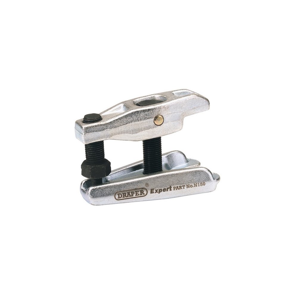 Silver metal ball joint separator with a sturdy design, featuring a central screw mechanism and a flat base for stability, labeled with "Draper Expert" branding.