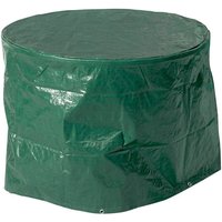 Green Draper OC4 outdoor table cover, round shape, waterproof material, 1000 x 750mm size.