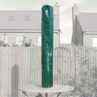 Green Draper OC7 parasol cover, tall and cylindrical, with reinforced seams and zipper closure.