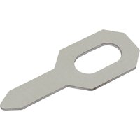 Silver Draper OT Washer with a flat, elongated shape and an oval cutout in the center.