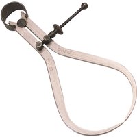 Silver Draper outside spring calipers, 150mm, with curved legs and adjustable screw mechanism.
