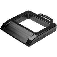 Black Draper pallet truck wheel stop with a rectangular shape and a handle on one side.