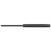 "Draper parallel pin punch, 1/4 inch x 200mm, black steel with textured grip handle"