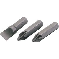 Draper Plain Slot Impact Screwdriver Bit, 10mm, silver metal, flat tip, sturdy design, engraved size marking.
