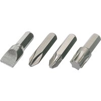 "Draper 8mm plain slot impact screwdriver bit, metallic finish, cylindrical shape with flat tip for precision work"
