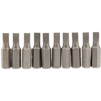 Draper Plain Slot Insert Bit 4.5mm 1/4" Hex 25mm Long Pack of 10 - image 2