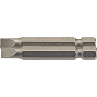 Draper 5.5mm plain slot insert bit, silver, 1/4" hex shank, 50mm long, pack of 2, textured grip, durable steel construction.