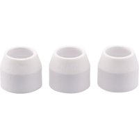 Draper Plasma Cutter Ceramic Shroud, white cylindrical shape, smooth finish, pack of 3.