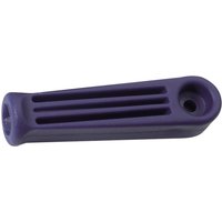 Purple Draper plastic file handle, 93mm, with ribbed grip and hole for attachment.