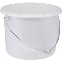 White Draper plastic paint kettle, 2.5L, with a metal handle and wide open top.