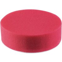 Red Draper polishing sponge, 80mm, ultra soft, cylindrical shape with smooth texture.