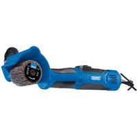 Blue Draper Sanding Roller, 310W, with ergonomic grip, power cord, and cylindrical sanding attachment.