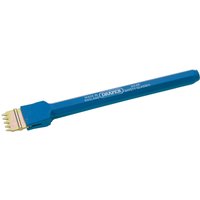 Blue Draper scutch holding chisel, 25 x 200mm, with flat head and visible branding on the handle.