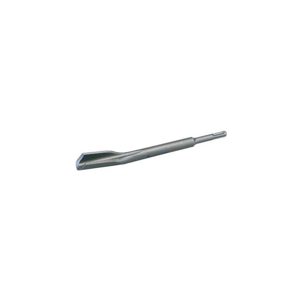 SDS Plus groove/gouge chisel with a sleek, metallic finish, featuring a tapered blade for precision and a cylindrical shank for compatibility with SDS Plus drills.