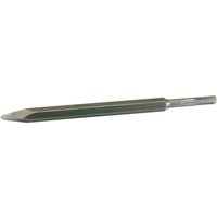 Silver Draper SDS+ Point Chisel with tapered tip and cylindrical shank for rotary hammer drills.