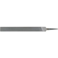 "Draper Second Cut Hand File, 12 x 150mm, with a flat, tapered design and a smooth, metallic finish"