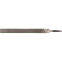 "Draper Second Cut Hand File, 12 x 200mm, with a flat, tapered design and smooth metal finish"