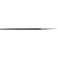 Draper Second Cut Round File, 12 x 200mm, with a tapered end and textured metal surface for smoothing and shaping.