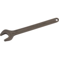Gray Draper single open end spanner, 15mm, with a long handle and hole at the end for hanging.