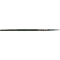 Draper Smooth Cut Round File, 12 x 150mm, slender metal tool with tapered end and textured grip.
