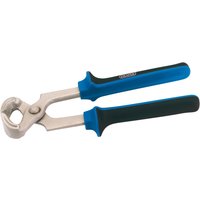 Draper Soft Grip Carpenters Pincers with blue and black handles, silver metal head.