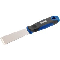 Draper Soft Grip Chisel, 32mm, with a blue and black ergonomic handle and a flat, silver blade.
