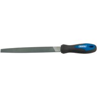 Gray Draper engineer's flat file, 200mm, with a black and blue soft grip handle.