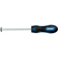 Draper Soft Grip Grout Remover with black and blue ergonomic handle and metal blade.