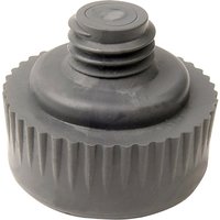 Gray Draper spare plastic face for soft face hammer with threaded top and ribbed edge design.