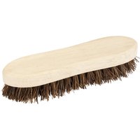 Draper scrubbing brush with stiff bassine bristles and a 200mm light wood handle.
