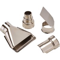 Four-piece Draper Storm Force nozzle set, silver metal, includes wide, narrow, and angled nozzles for Stock No. 93815.